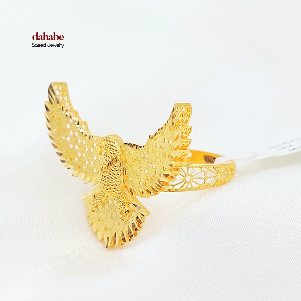 Deluxe Eagle Ring Made of 21K Gold by Saeed Jewelry 