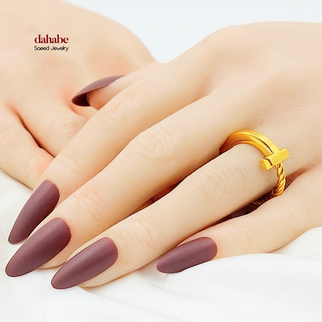 Deluxe Ring Made of 21K Gold by Saeed Jewelry 
