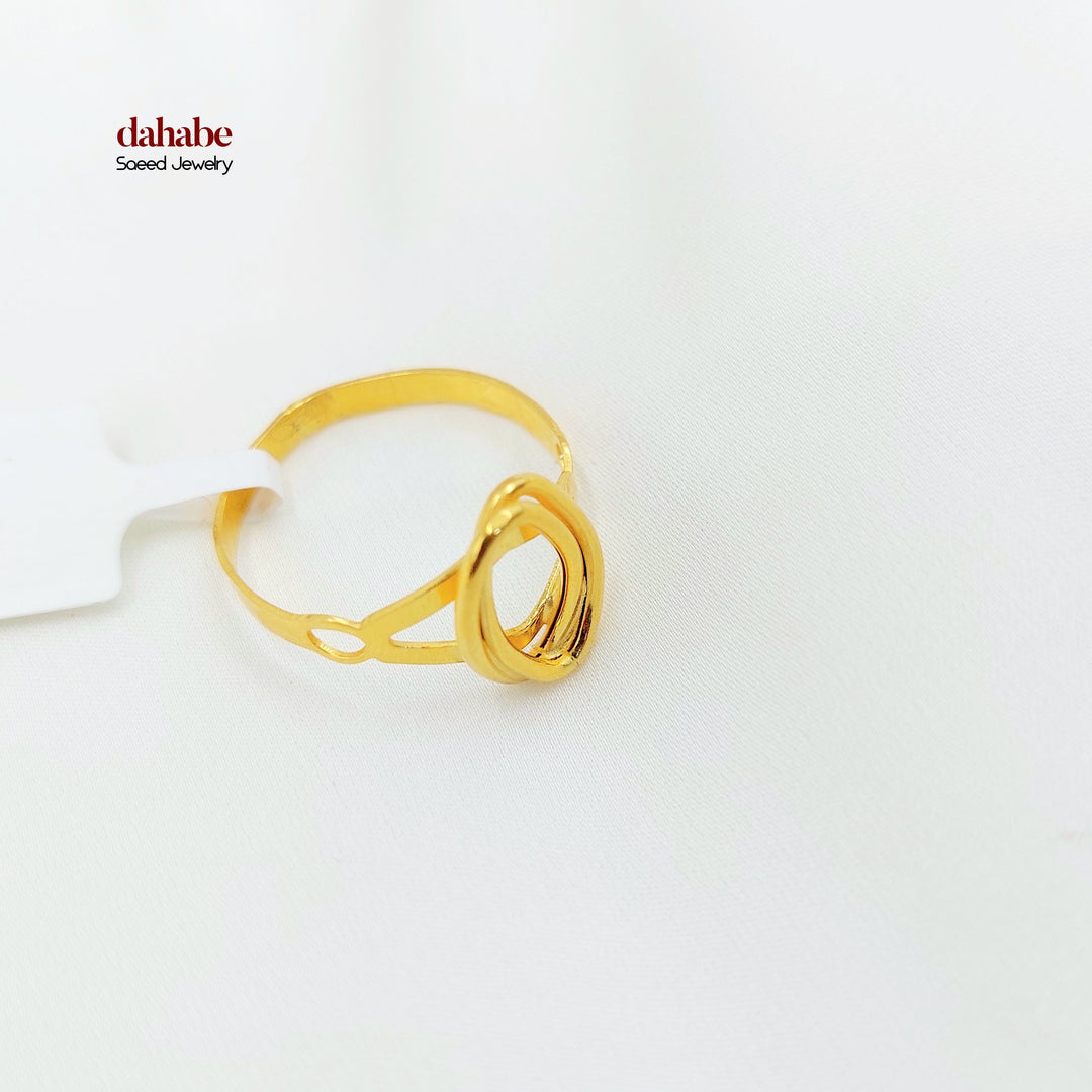 21K Gold Circular Openwork Ring