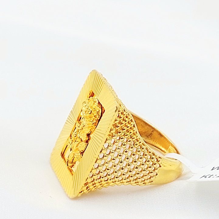 Deluxe Ounce Ring Made of 21K Gold by Saeed Jewelry 