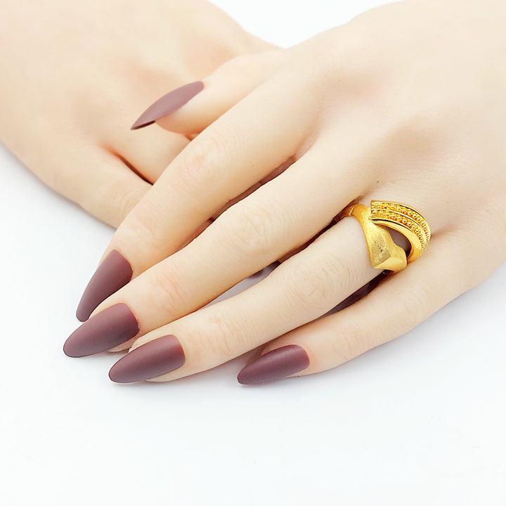 Deluxe Ring Made of 21K Gold by Saeed Jewelry 