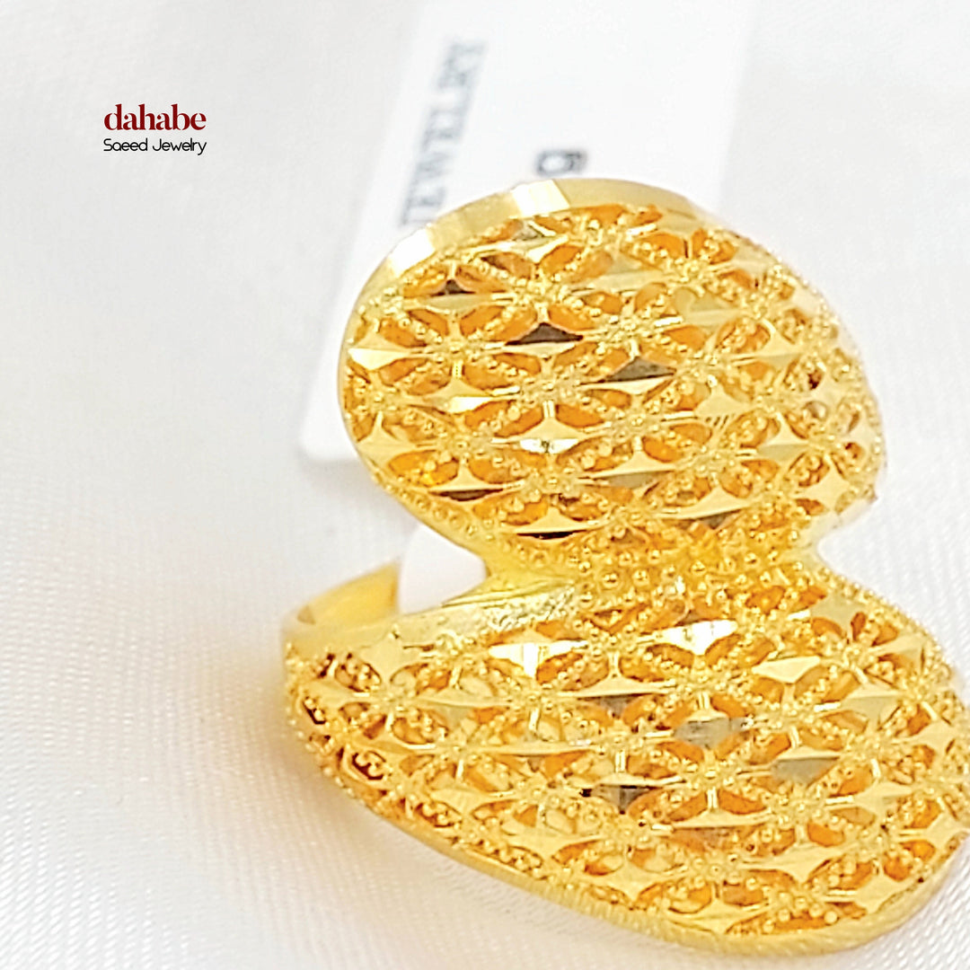 21K خاتم اكسترا-مجوهرات الشيخ سعيد-Saeed Jewelry 