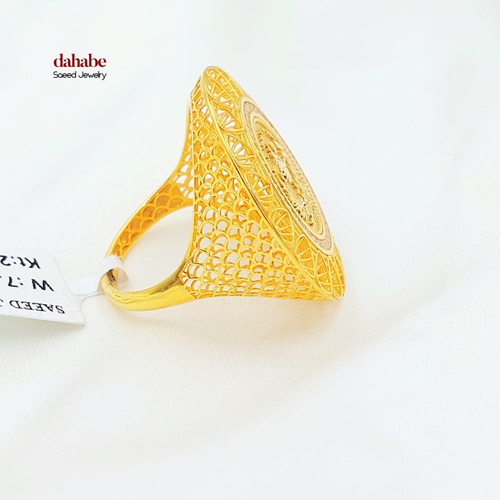 Deluxe Rashadi Ring Made of 21K Gold by Saeed Jewelry 
