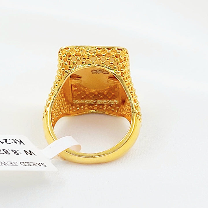 Deluxe Ounce Ring Made of 21K Gold by Saeed Jewelry 