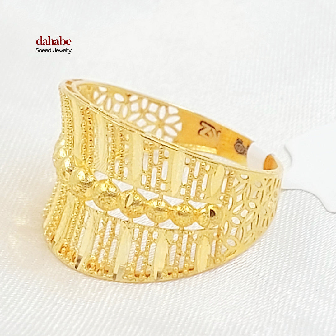 21K خاتم اكسترا-مجوهرات الشيخ سعيد-Saeed Jewelry 
