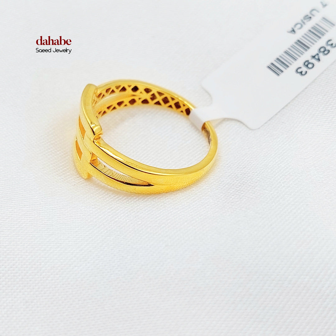Deluxe Ring Made of 21K Gold by Saeed Jewelry 