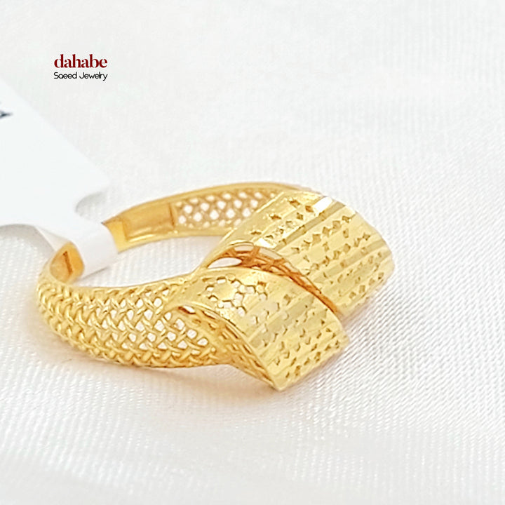 21K خاتم اكسترا-مجوهرات الشيخ سعيد-Saeed Jewelry 