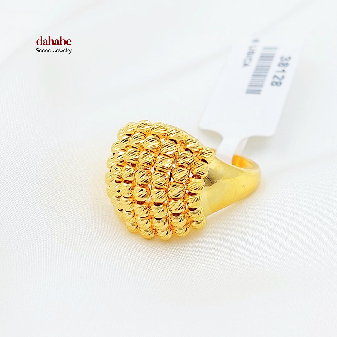 Deluxe Balls Ring Made of 21K Gold by Saeed Jewelry 