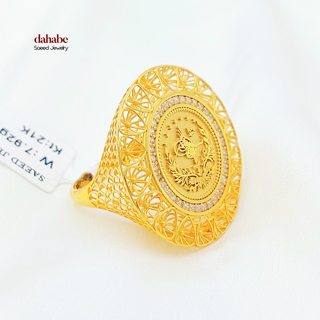 Deluxe Rashadi Ring Made of 21K Gold by Saeed Jewelry 