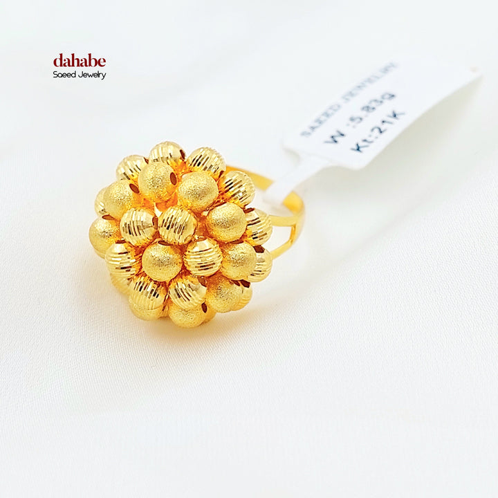 Deluxe Balls Ring Made of 21K Gold by Saeed Jewelry 