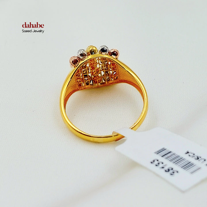 Deluxe Balls Ring Made of 21K Gold by Saeed Jewelry 