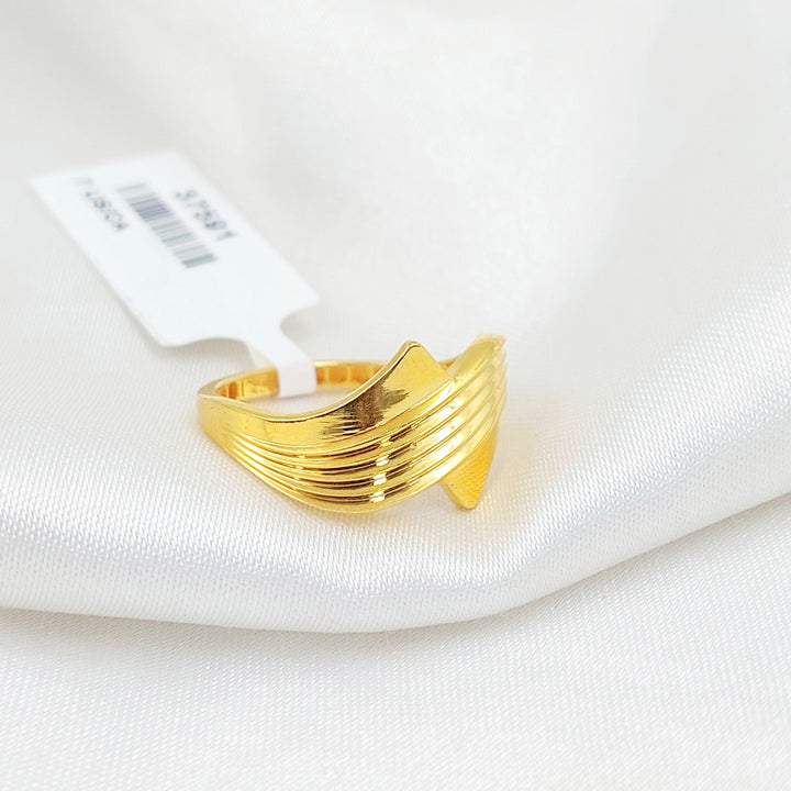Deluxe Plain Ring Made of 21K Gold by Saeed Jewelry 