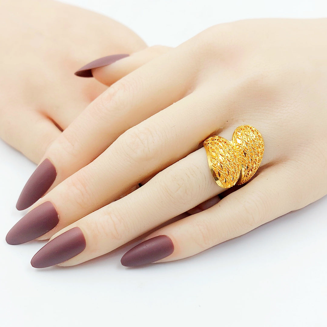 Deluxe Ring Made of 21K Gold by Saeed Jewelry 
