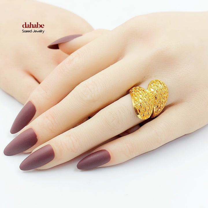 21K خاتم اكسترا-مجوهرات الشيخ سعيد-Saeed Jewelry 