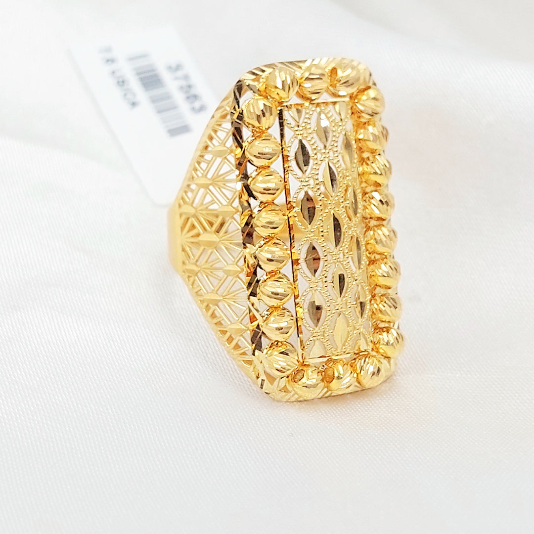Deluxe Balls Ring Made of 21K Gold by Saeed Jewelry 