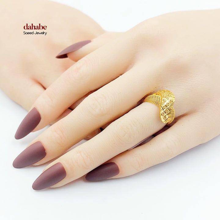 21K خاتم اكسترا-مجوهرات الشيخ سعيد-Saeed Jewelry 