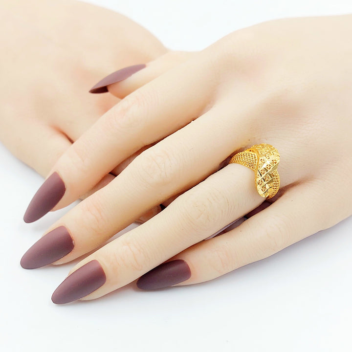 Deluxe Ring Made of 21K Gold by Saeed Jewelry 