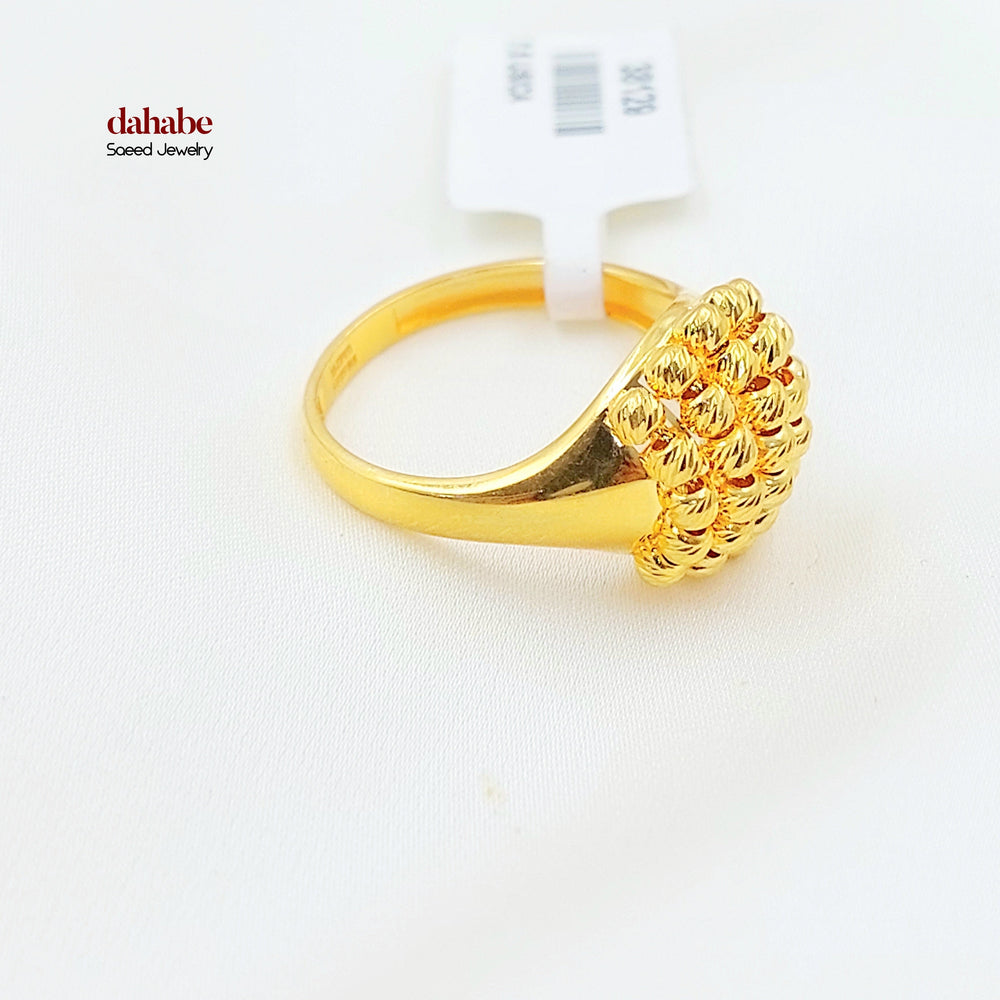 Deluxe Balls Ring Made of 21K Gold by Saeed Jewelry 