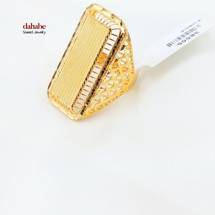 21K Gold Pyramid Openwork Ring