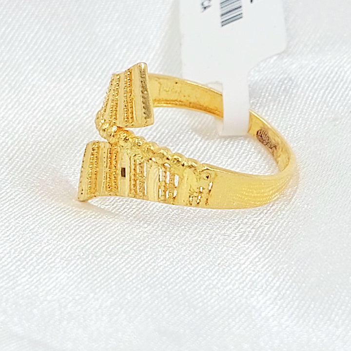 Deluxe Engraved Ring Made of 21K Gold by Saeed Jewelry 