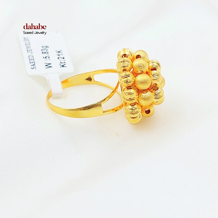 Deluxe Balls Ring Made of 21K Gold by Saeed Jewelry 