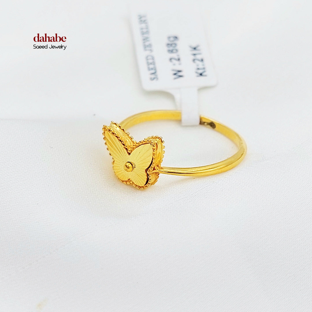 Deluxe Butterfly Ring Made of 21K Gold by Saeed Jewelry 