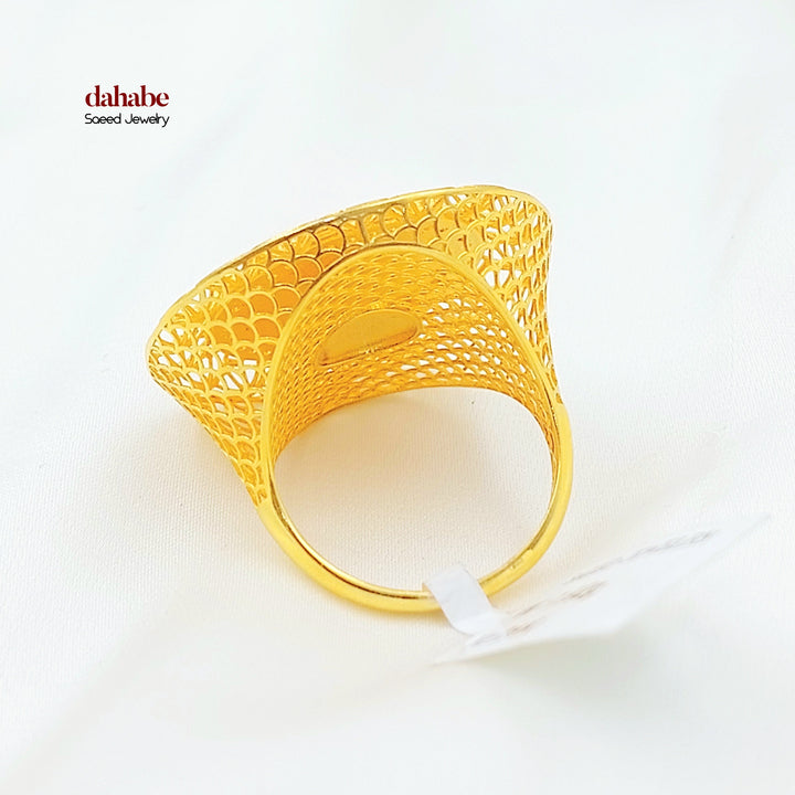 Deluxe Rashadi Ring Made of 21K Gold by Saeed Jewelry 