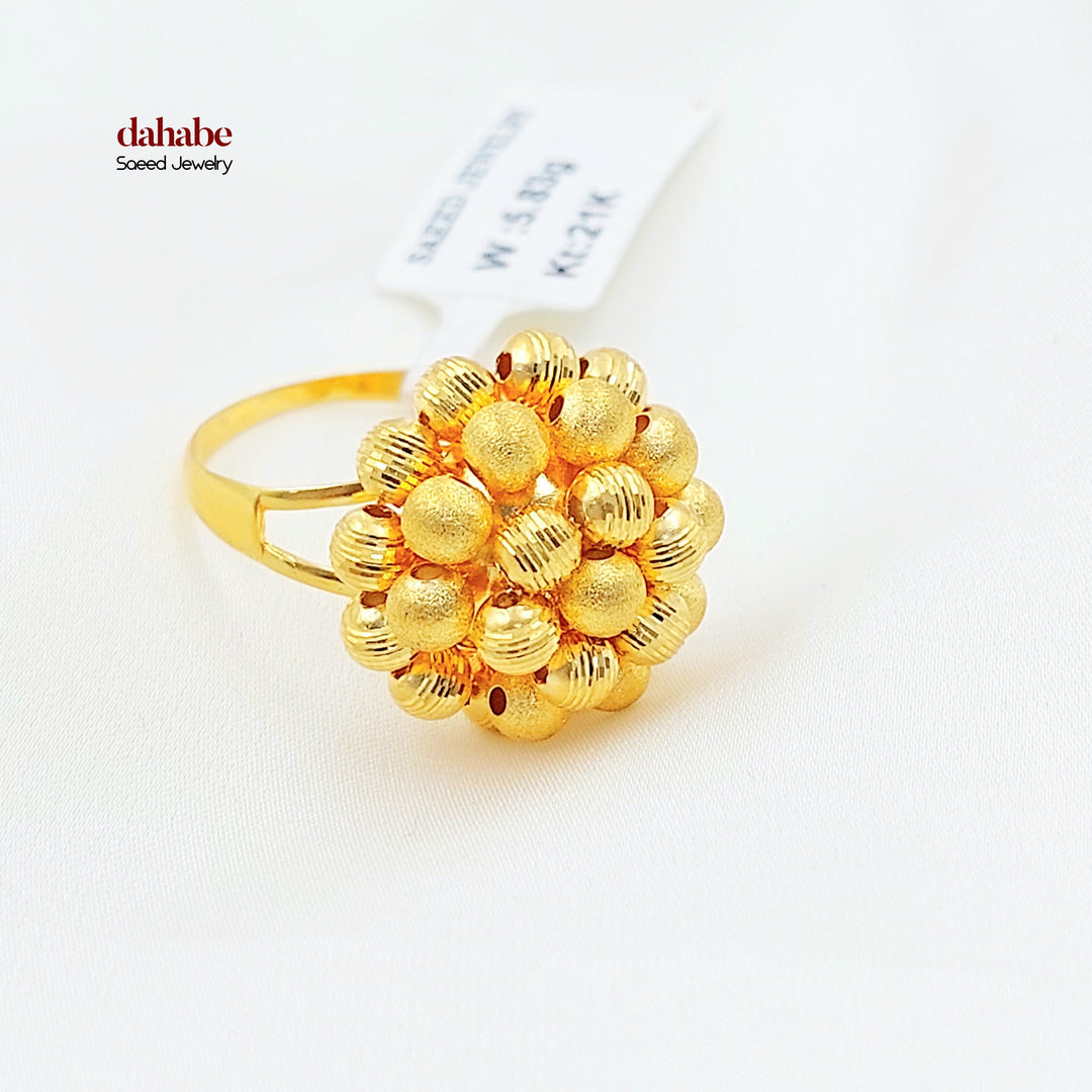 Deluxe Balls Ring Made of 21K Gold by Saeed Jewelry 