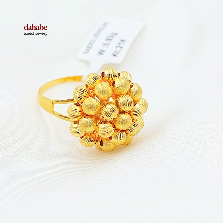 Deluxe Balls Ring Made of 21K Gold by Saeed Jewelry 