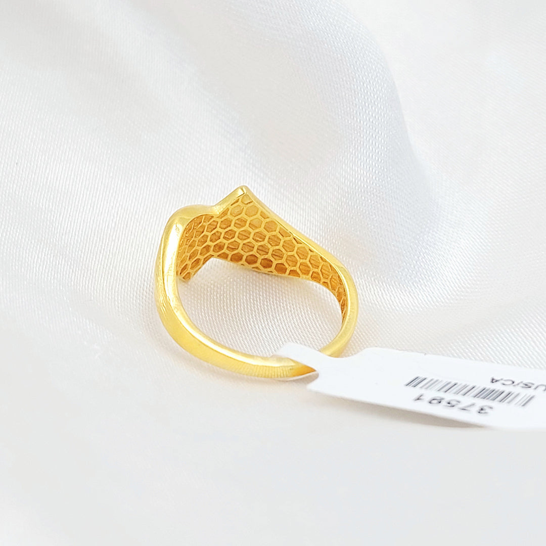 Deluxe Plain Ring Made of 21K Gold by Saeed Jewelry 