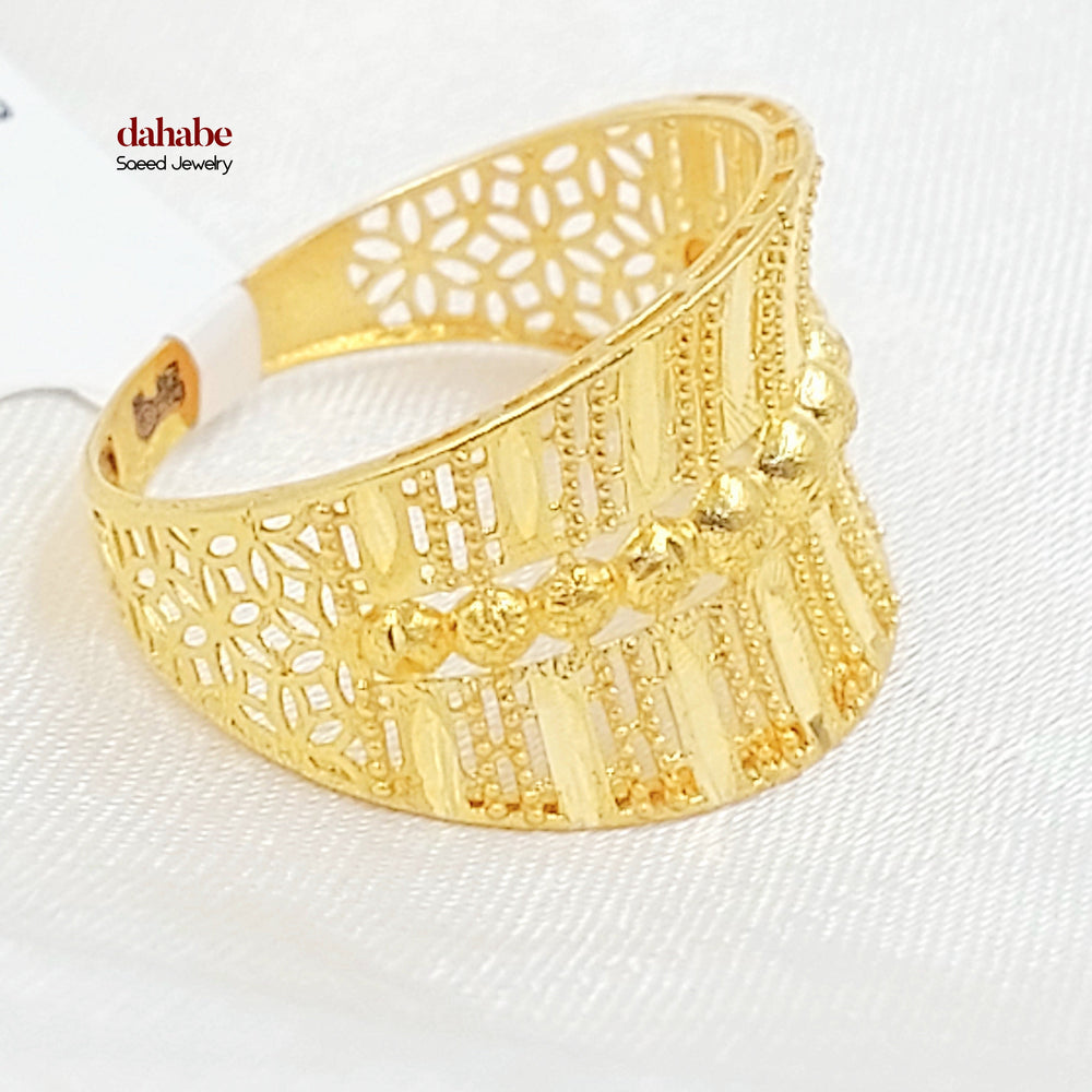 21K خاتم اكسترا-مجوهرات الشيخ سعيد-Saeed Jewelry 