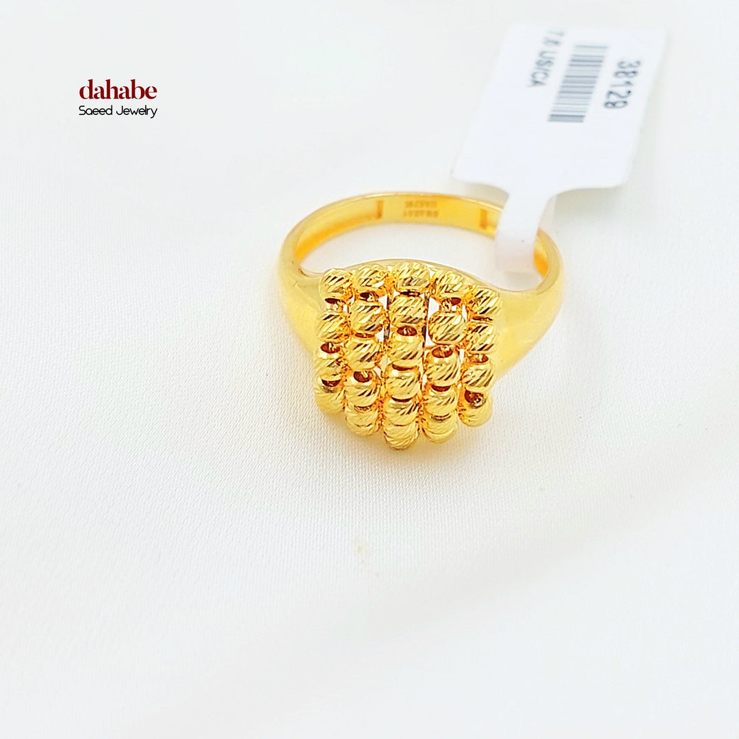 Deluxe Balls Ring Made of 21K Gold by Saeed Jewelry 