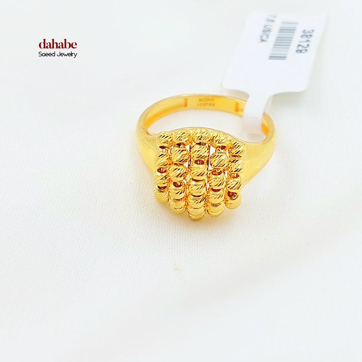 Deluxe Balls Ring Made of 21K Gold by Saeed Jewelry 