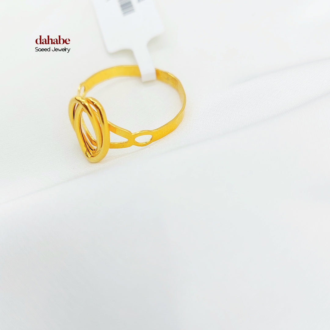 21K Gold Circular Openwork Ring