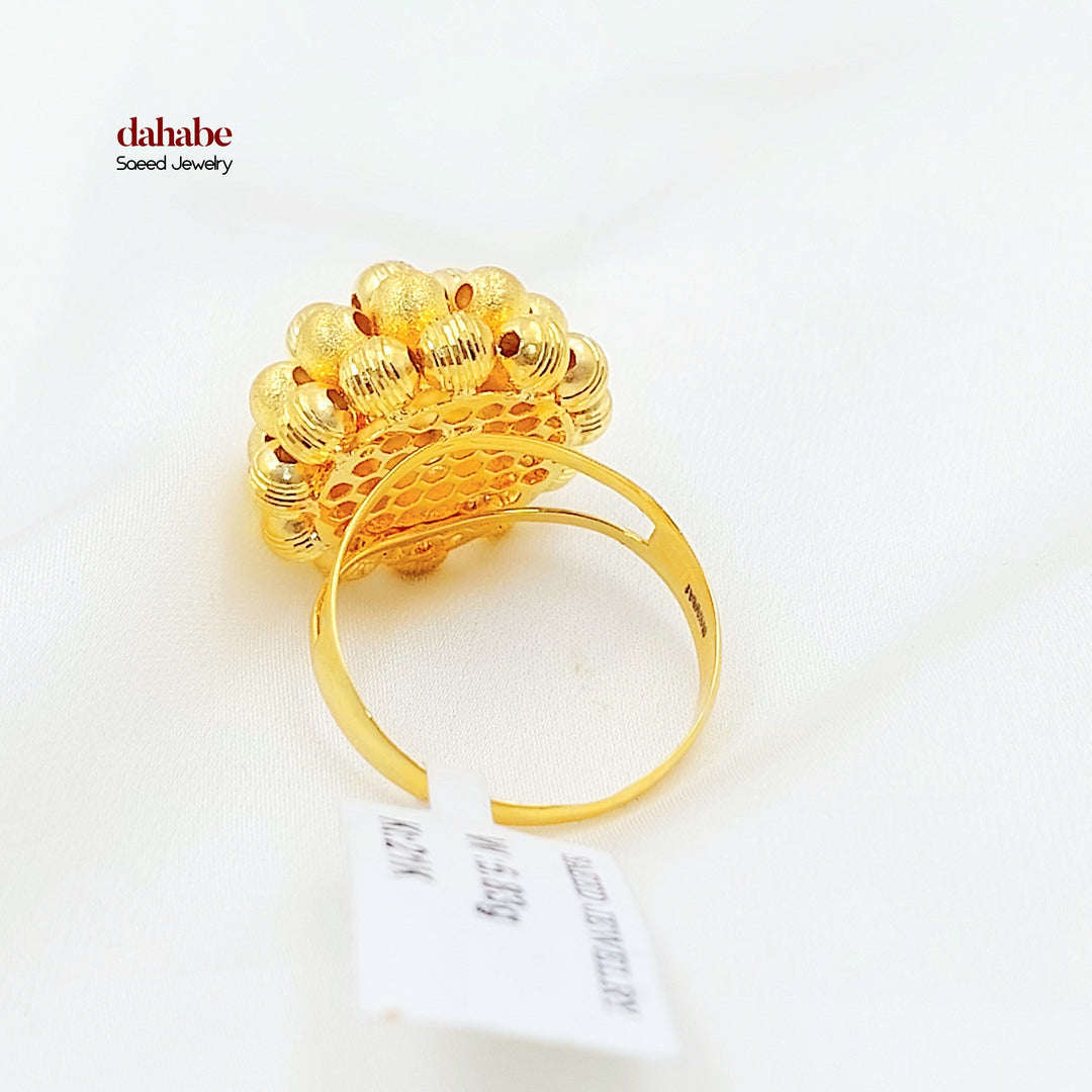 Deluxe Balls Ring Made of 21K Gold by Saeed Jewelry 