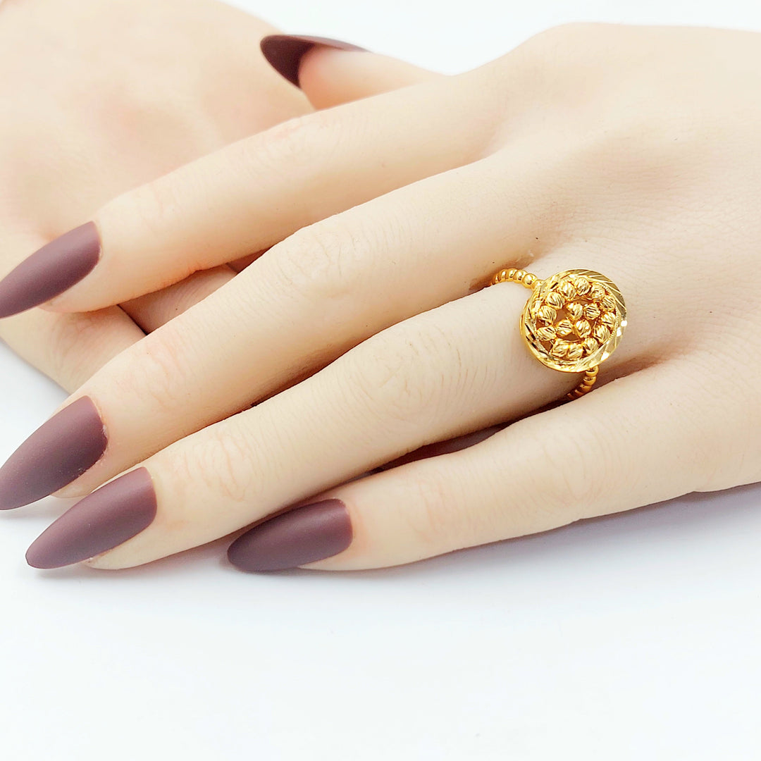 21K خاتم طابات اكسترا-مجوهرات الشيخ سعيد-Saeed Jewelry 