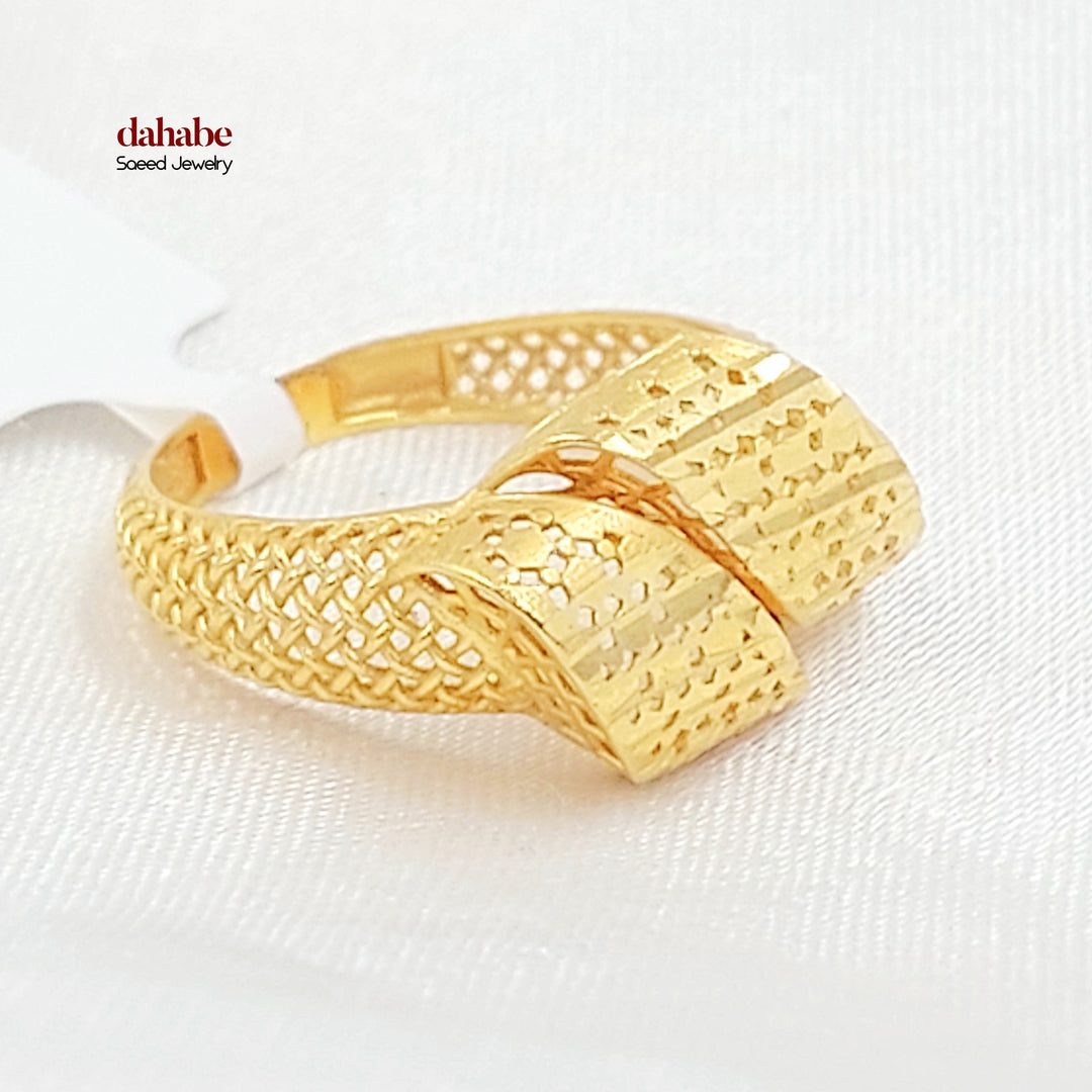 21K خاتم اكسترا-مجوهرات الشيخ سعيد-Saeed Jewelry 