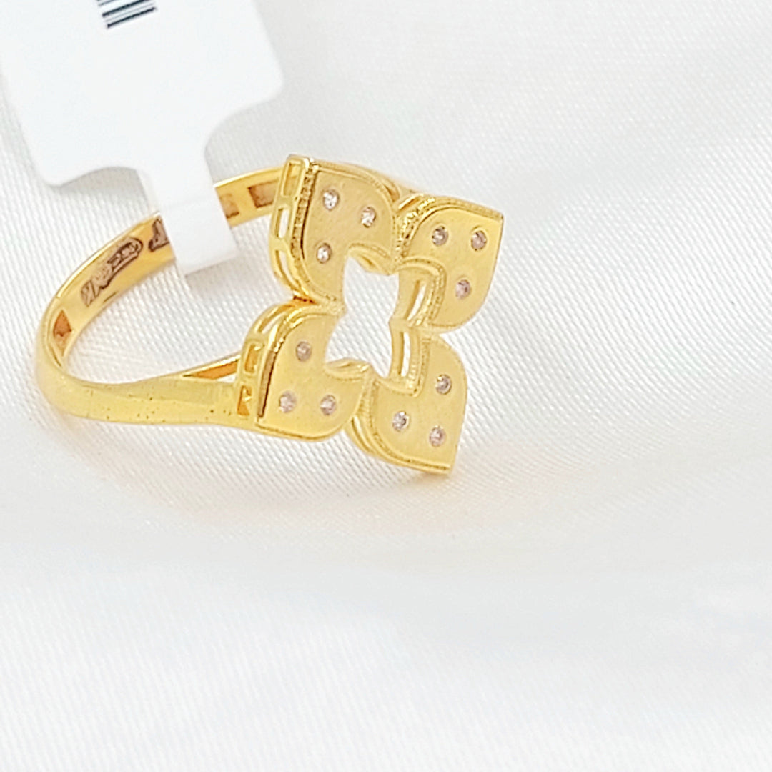 21K خاتم وردة اكسترا-مجوهرات الشيخ سعيد-Saeed Jewelry 