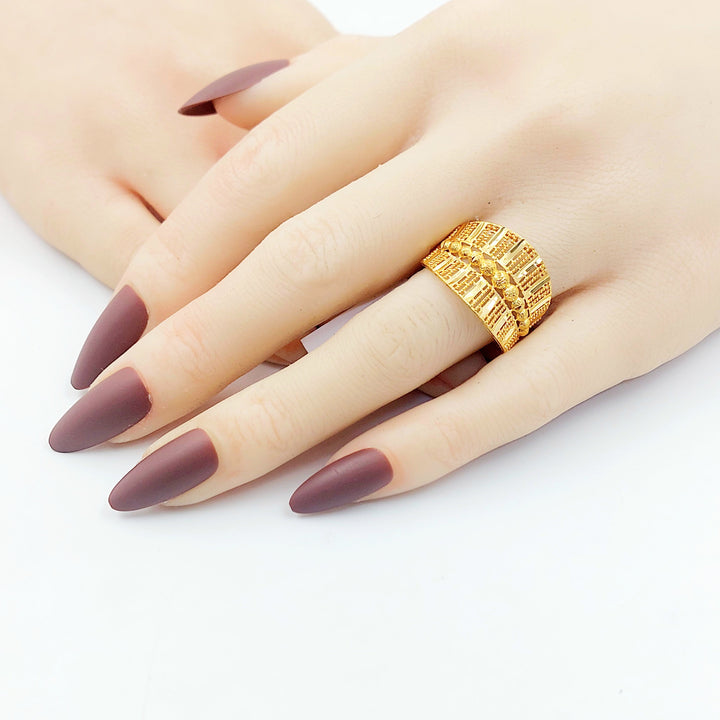 Deluxe Ring Made of 21K Gold by Saeed Jewelry 