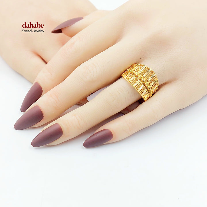 21K خاتم اكسترا-مجوهرات الشيخ سعيد-Saeed Jewelry 