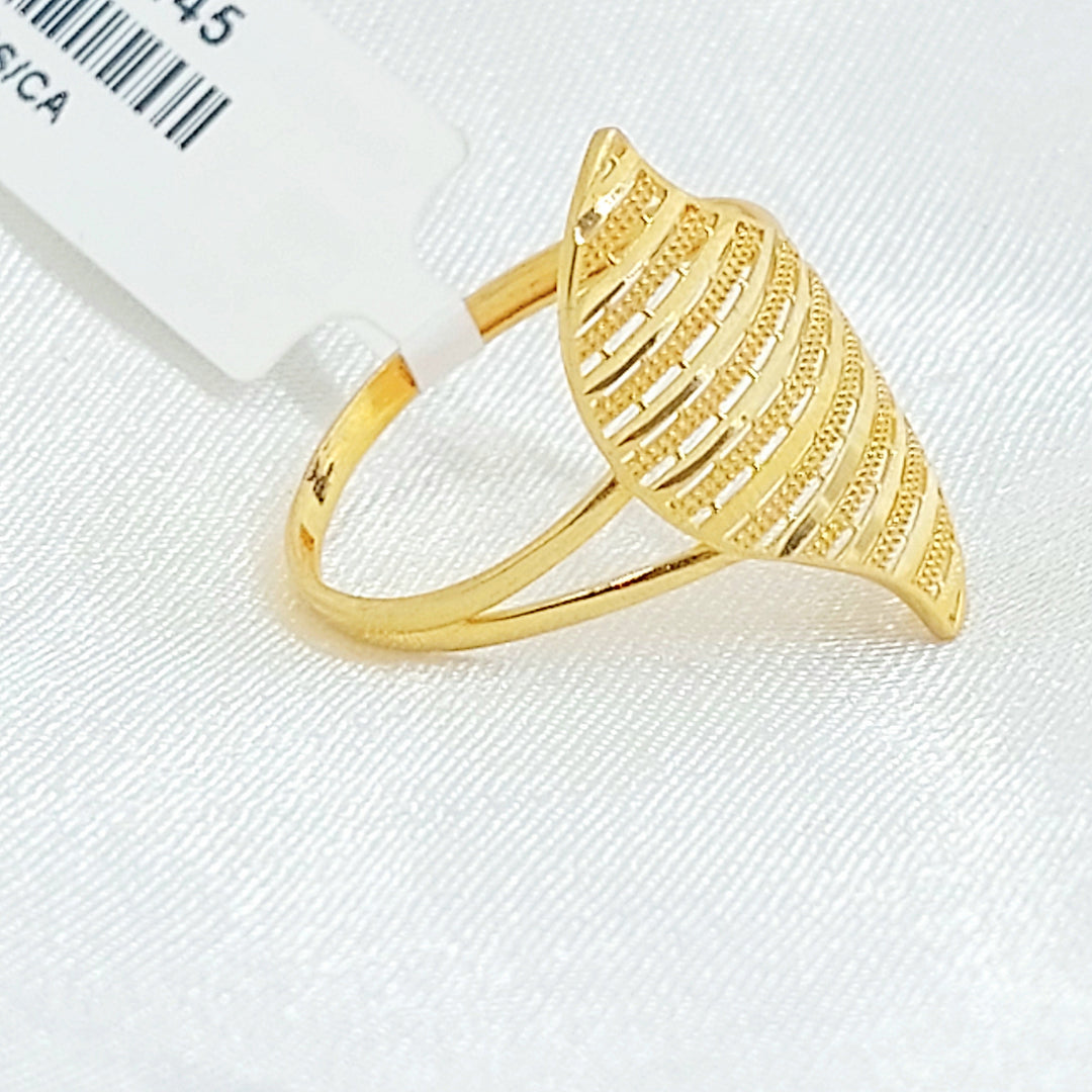 Deluxe Leaf Ring Made of 21K Gold by Saeed Jewelry 