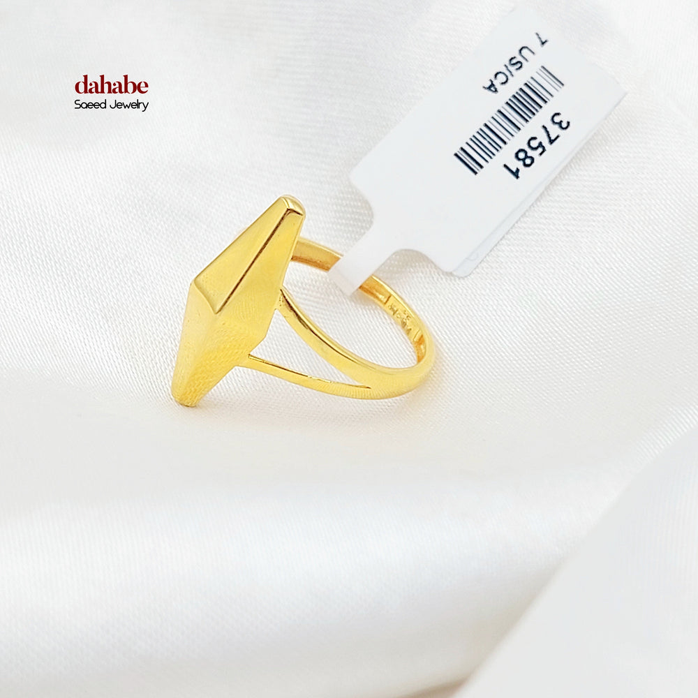 21K خاتم زيتون اكسترا-مجوهرات الشيخ سعيد-Saeed Jewelry 