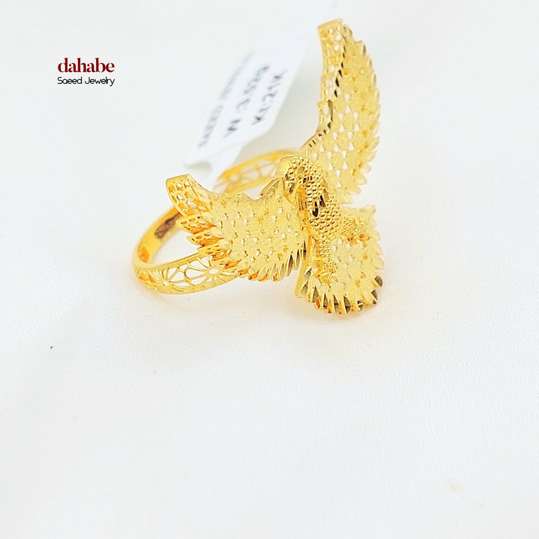 Deluxe Eagle Ring Made of 21K Gold by Saeed Jewelry 