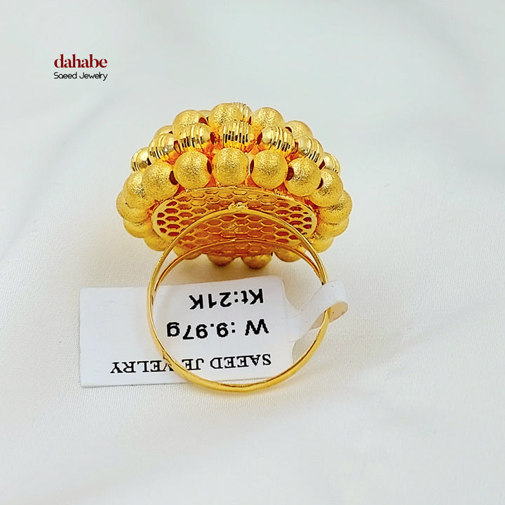 Deluxe Balls Ring Made of 21K Gold by Saeed Jewelry 