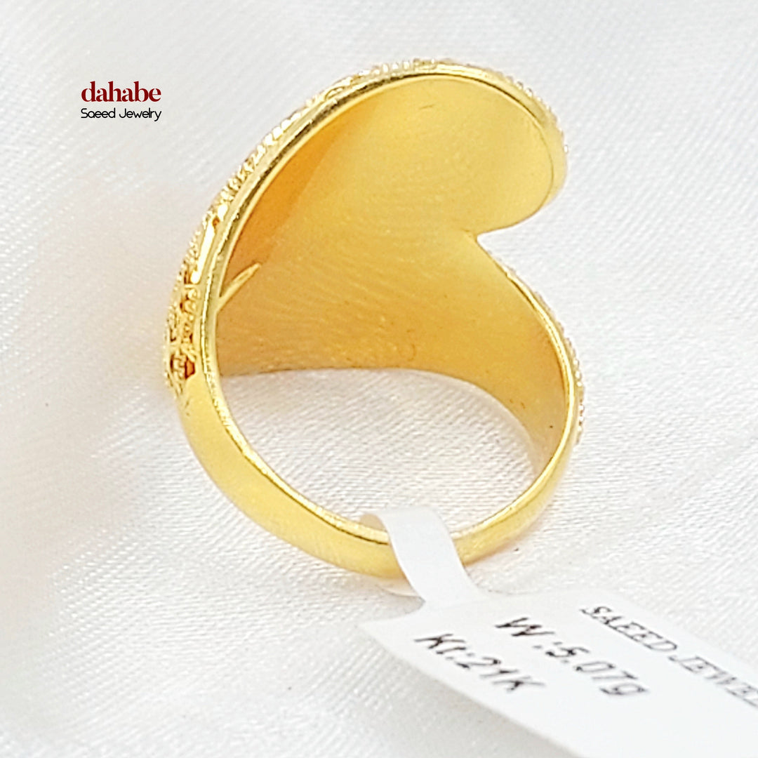 21K خاتم اكسترا-مجوهرات الشيخ سعيد-Saeed Jewelry 