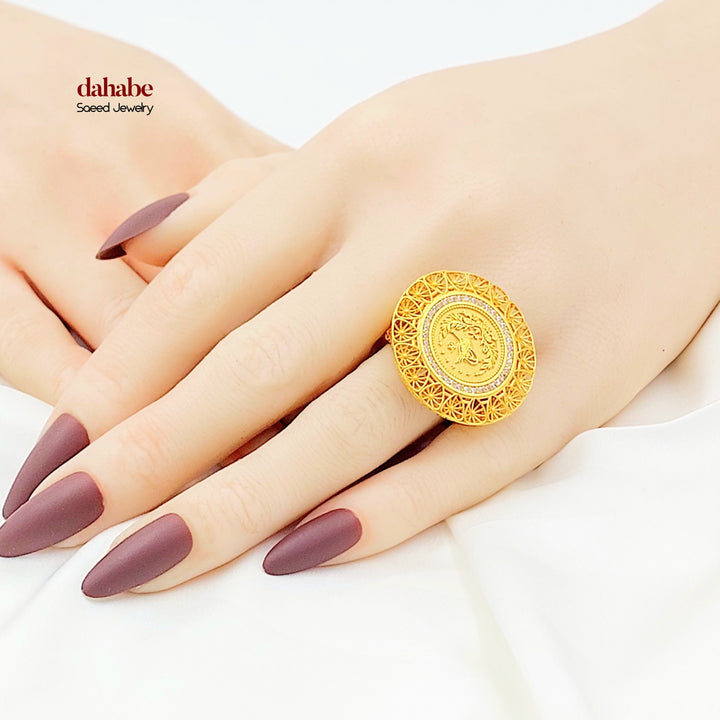 Deluxe Rashadi Ring Made of 21K Gold by Saeed Jewelry 