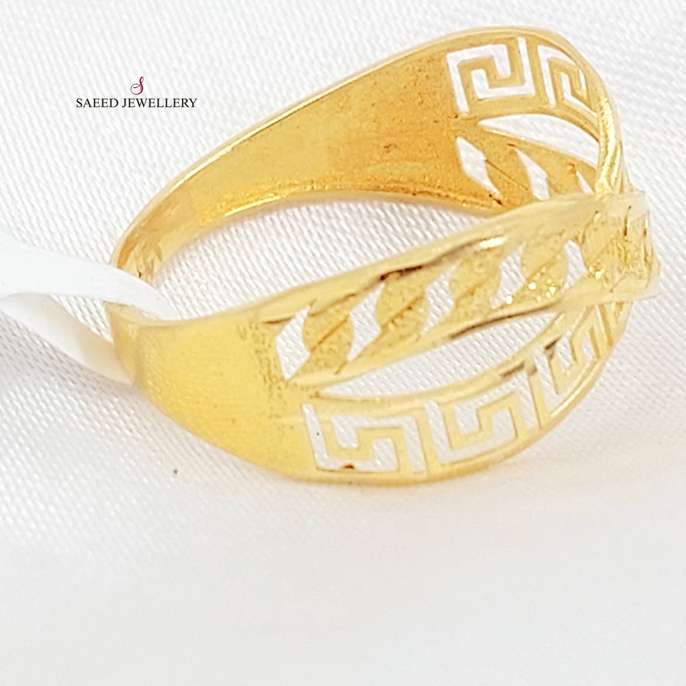 Deluxe X Style Ring Made of 21K Gold by Saeed Jewelry 