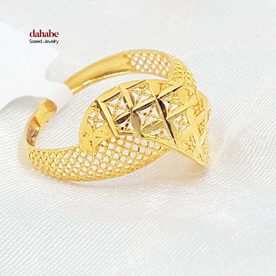 21K خاتم اكسترا-مجوهرات الشيخ سعيد-Saeed Jewelry 