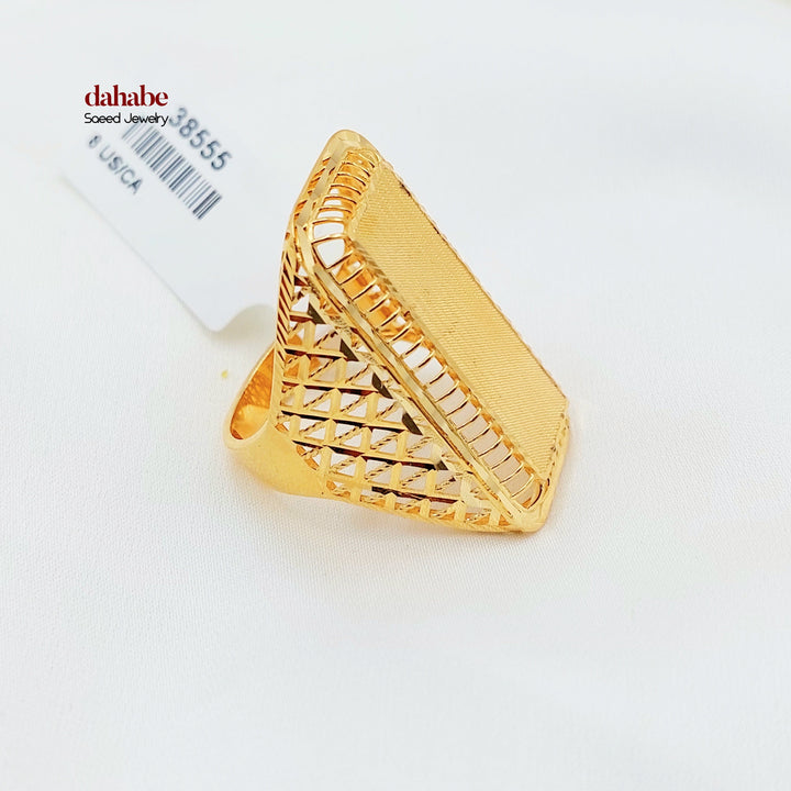 21K Gold Pyramid Openwork Ring