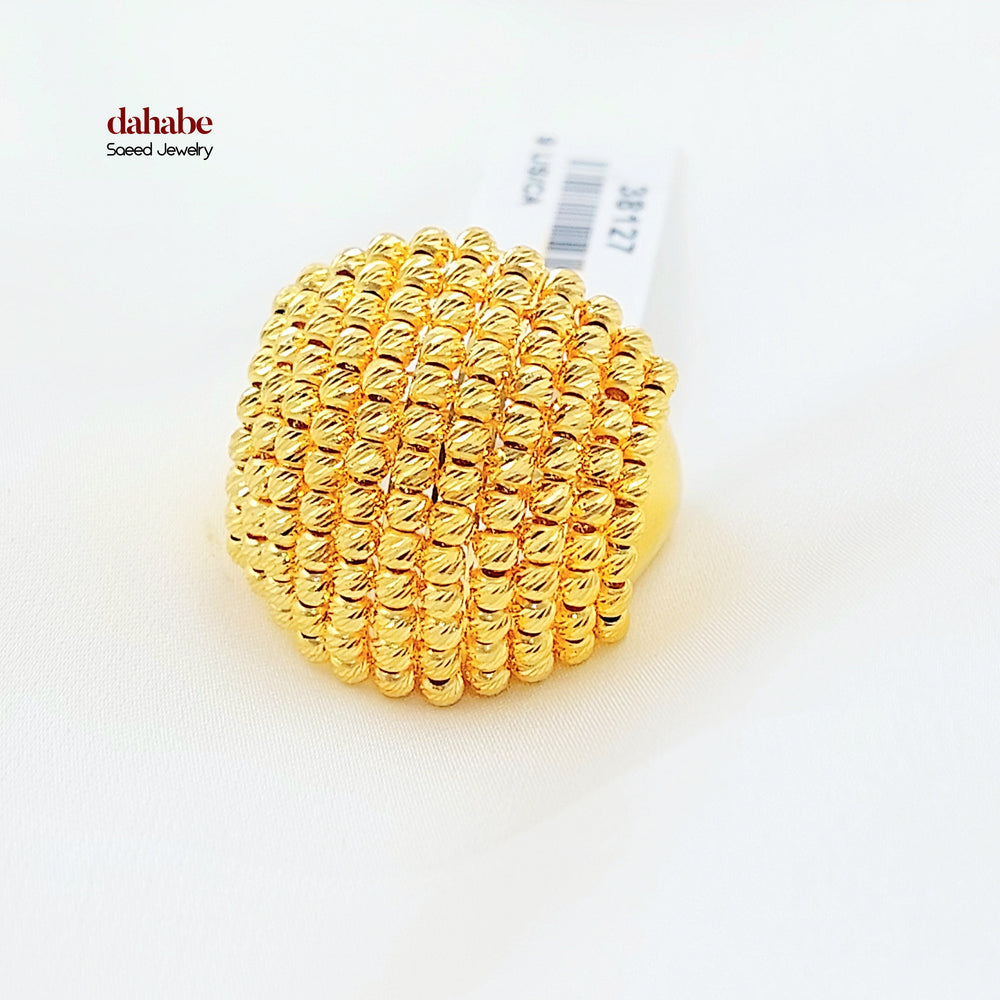 Deluxe Balls Ring Made of 21K Gold by Saeed Jewelry 